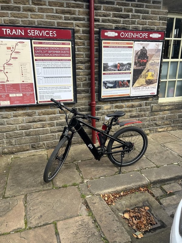 E-bike at a train station