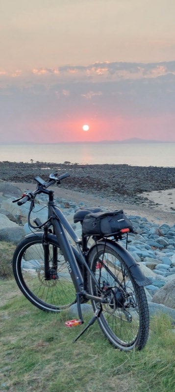 E-bike at sunset