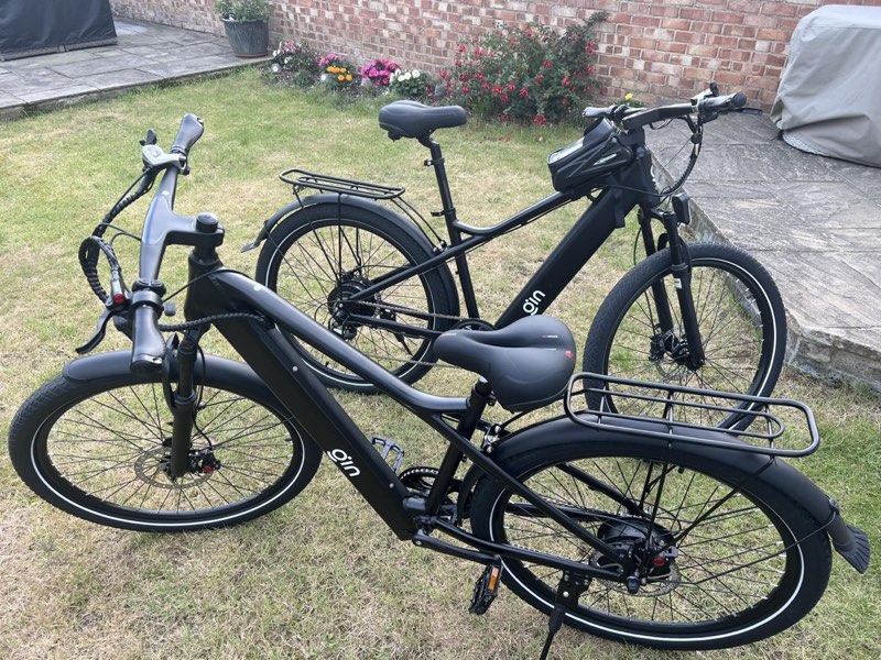 E-bikes on grass