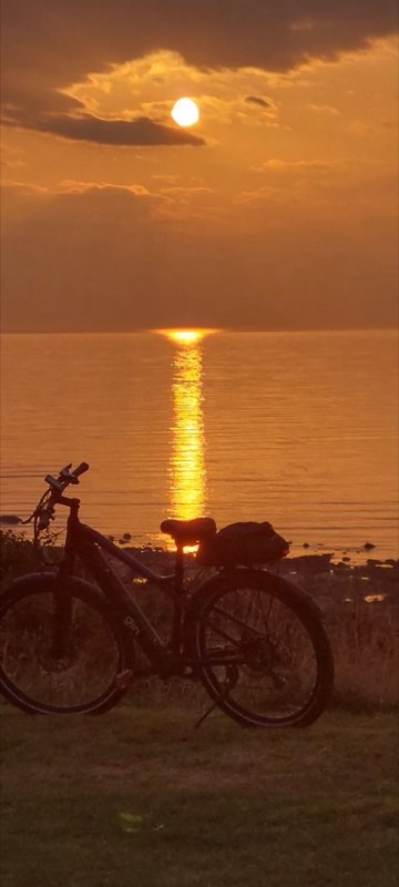 E-bike at golden hour