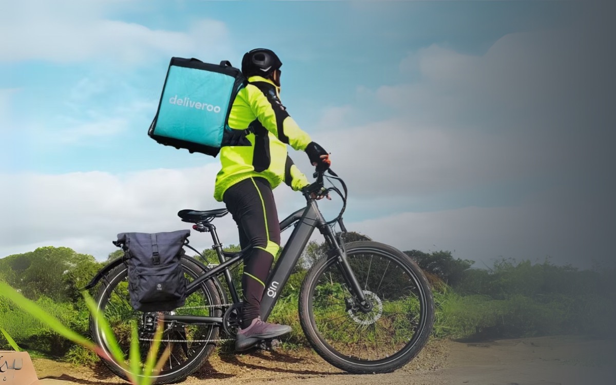 PLUTO e-bike with rear delivery bag